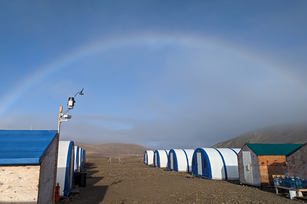 Figure 1: View from the Storm camp, looking west toward the coast.