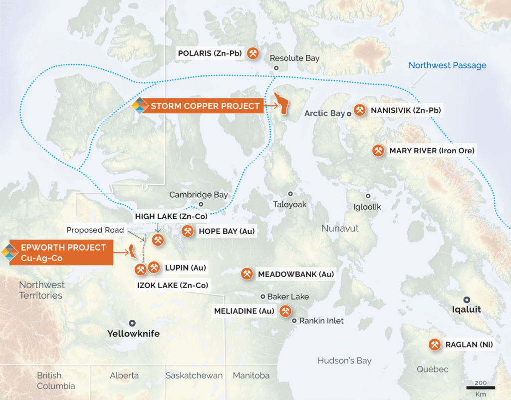 Location Of The Epworth Property Nunavut Canada